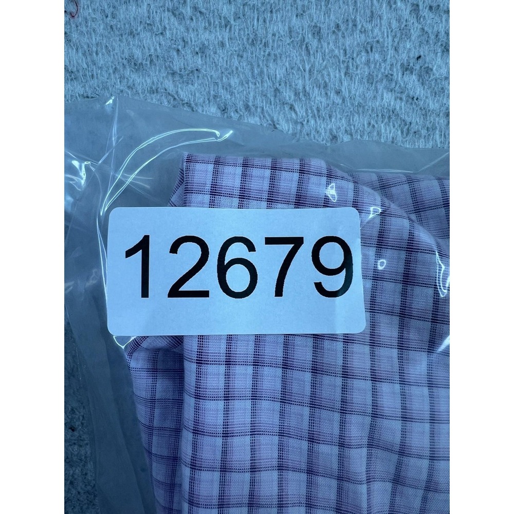 Calvin Klein Shirt Mens Large Purple Check Slim Fit Non-Iron Dress Button Up - Picture 6 of 6